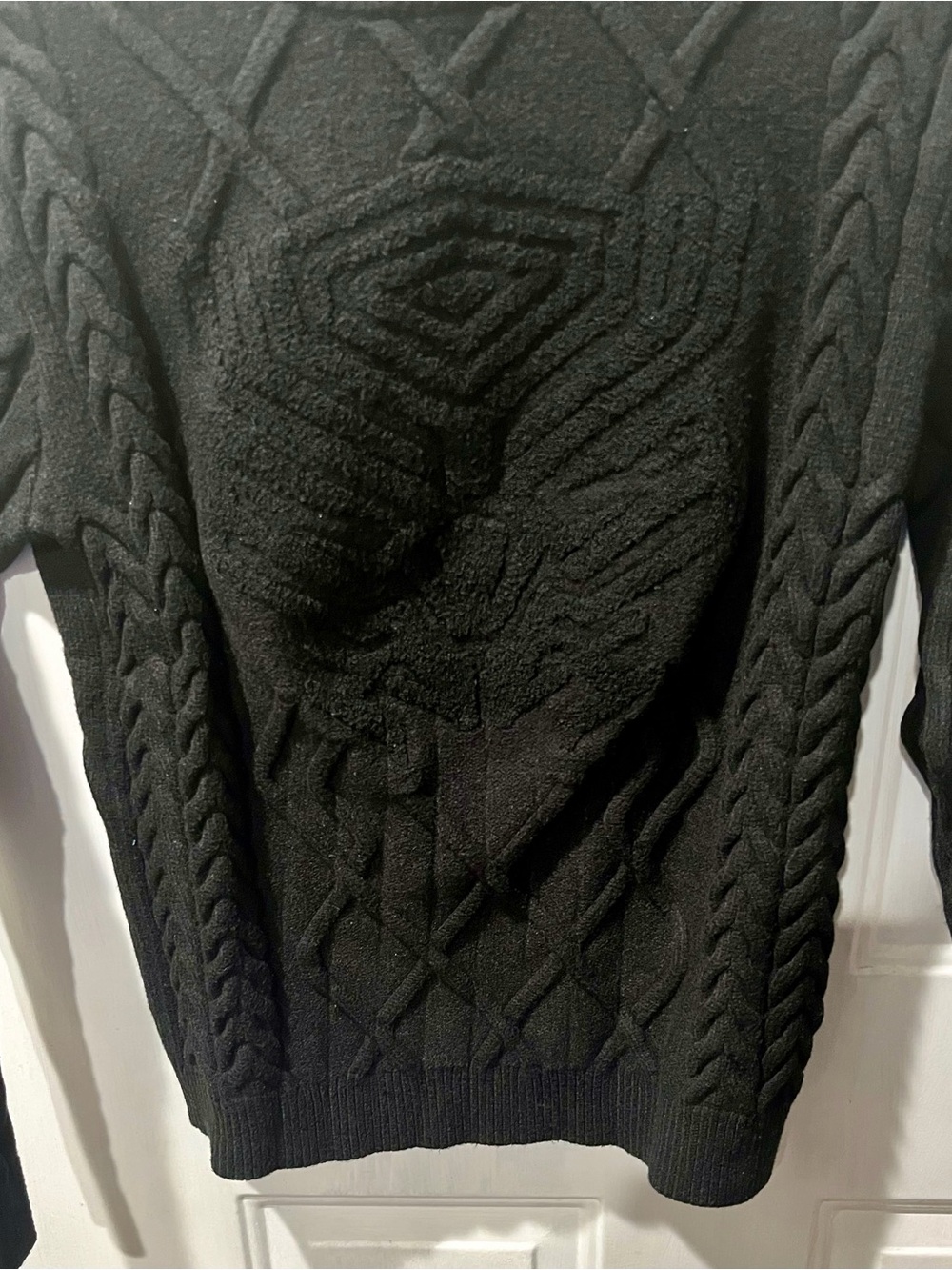 Disney Black Cable-Knit Crewneck Sweater